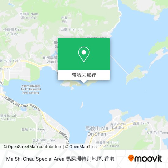 Ma Shi Chau Special Area 馬屎洲特別地區地圖