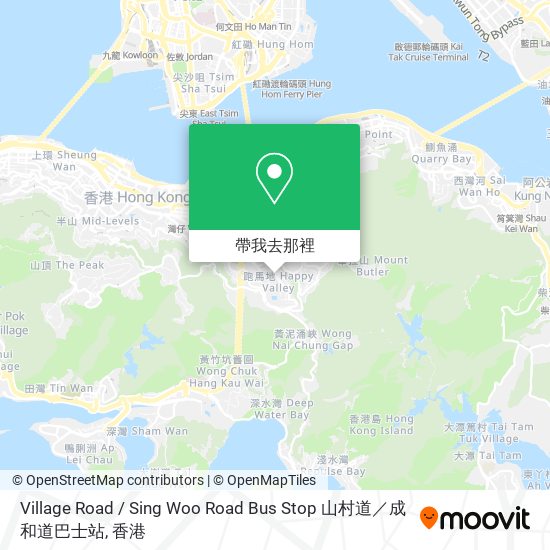 Village Road / Sing Woo Road Bus Stop 山村道／成和道巴士站地圖