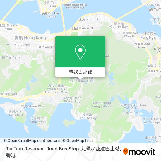 Tai Tam Reservoir Road Bus Stop 大潭水塘道巴士站地圖