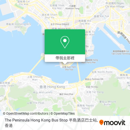 The Peninsula Hong Kong Bus Stop 半島酒店巴士站地圖