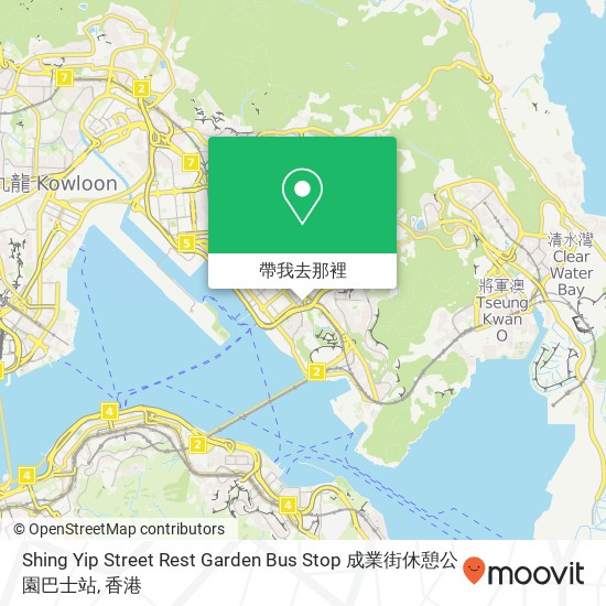 Shing Yip Street Rest Garden Bus Stop 成業街休憩公園巴士站地圖
