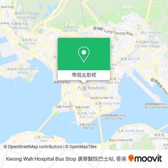 Kwong Wah Hospital Bus Stop 廣華醫院巴士站地圖