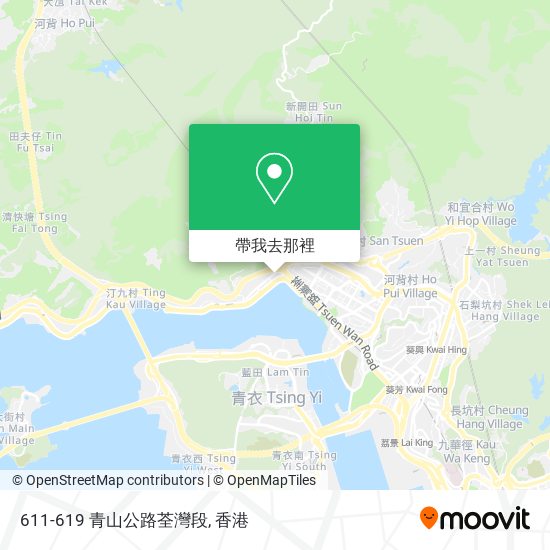 611-619 青山公路荃灣段地圖