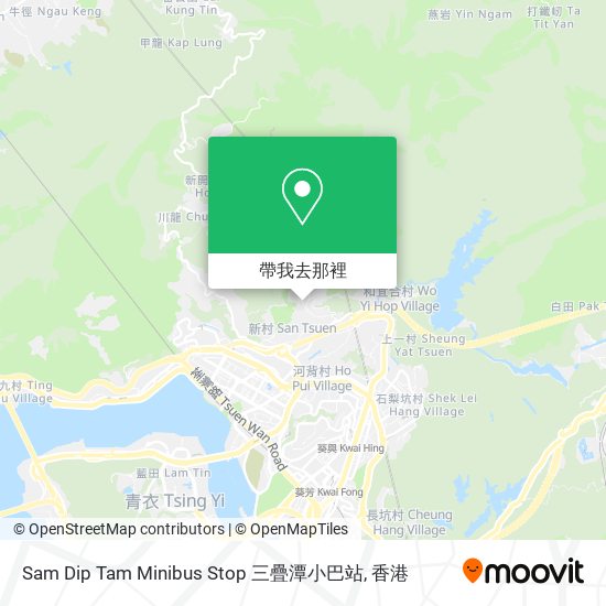 Sam Dip Tam Minibus Stop 三疊潭小巴站地圖