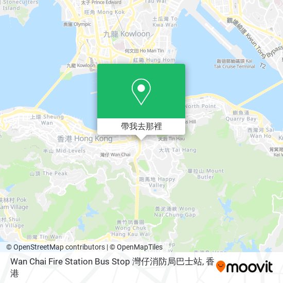 Wan Chai Fire Station Bus Stop 灣仔消防局巴士站地圖