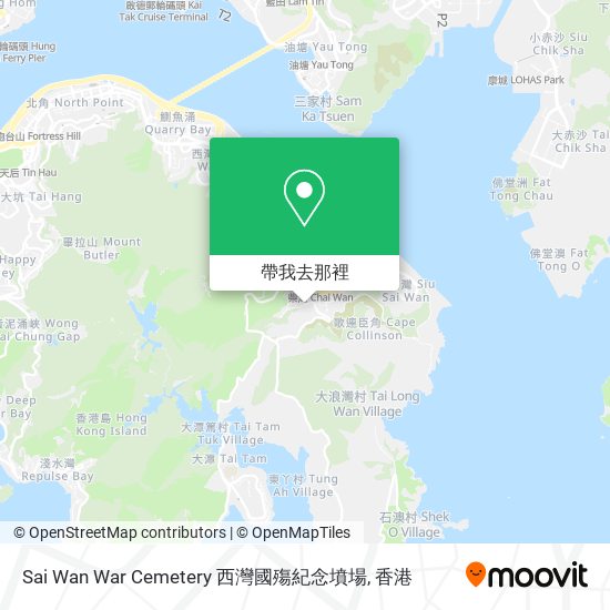 Sai Wan War Cemetery 西灣國殤紀念墳場地圖