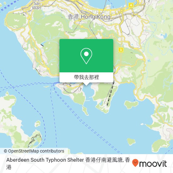 Aberdeen South Typhoon Shelter 香港仔南避風塘地圖