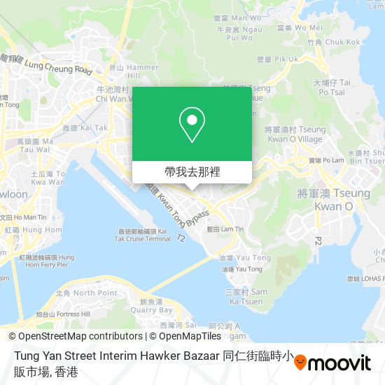 Tung Yan Street Interim Hawker Bazaar 同仁街臨時小販市場地圖