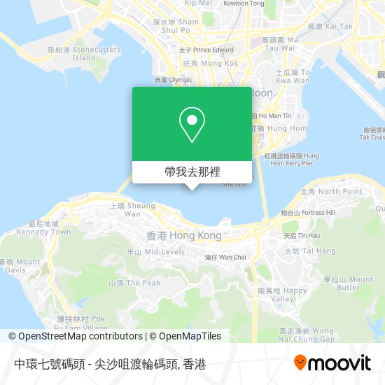 中環七號碼頭 - 尖沙咀渡輪碼頭地圖