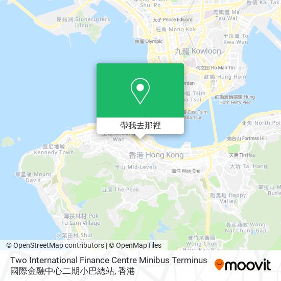 Two International Finance Centre Minibus Terminus 國際金融中心二期小巴總站地圖