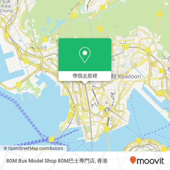 80M Bus Model Shop 80M巴士專門店地圖