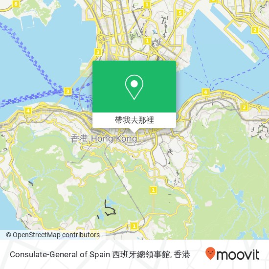 Consulate-General of Spain 西班牙總領事館地圖
