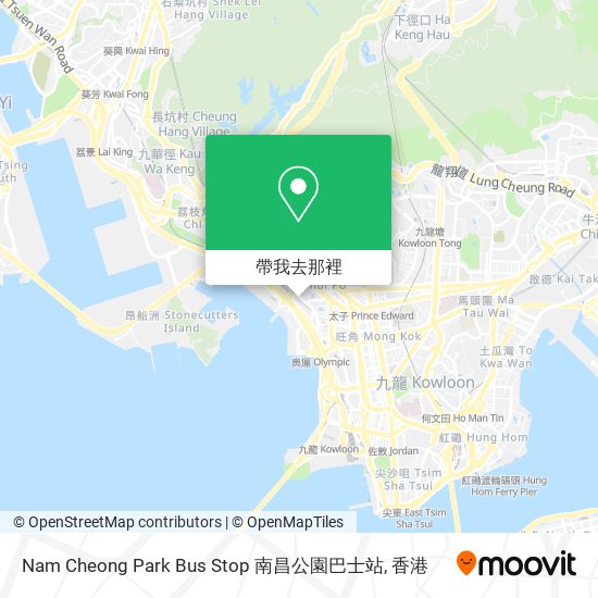 Nam Cheong Park Bus Stop 南昌公園巴士站地圖