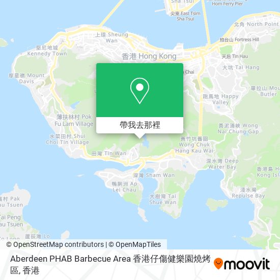 Aberdeen PHAB Barbecue Area 香港仔傷健樂園燒烤區地圖