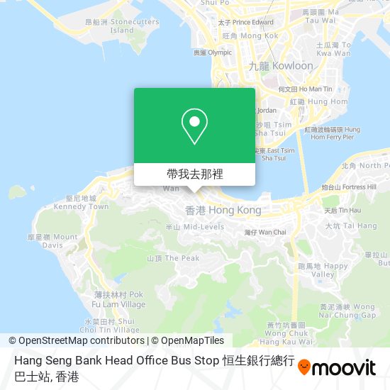 Hang Seng Bank Head Office Bus Stop 恒生銀行總行巴士站地圖