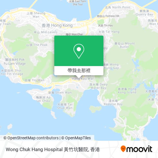 Wong Chuk Hang Hospital 黃竹坑醫院地圖