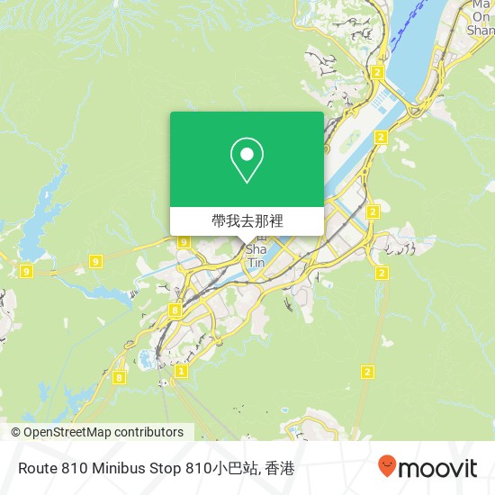 Route 810 Minibus Stop 810小巴站地圖