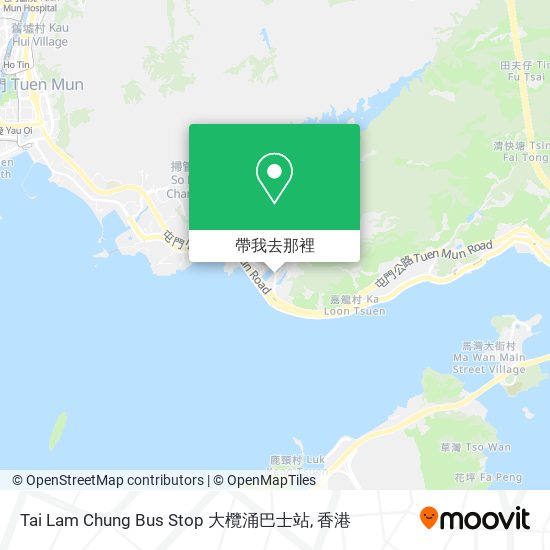 Tai Lam Chung Bus Stop 大欖涌巴士站地圖