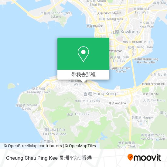 Cheung Chau Ping Kee 長洲平記地圖