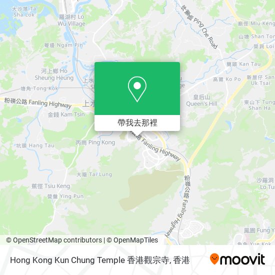 Hong Kong Kun Chung Temple 香港觀宗寺地圖