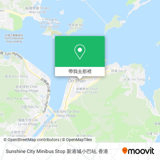 Sunshine City Minibus Stop 新港城小巴站地圖