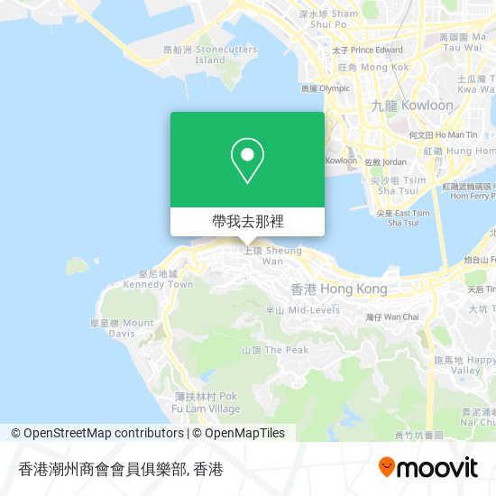 香港潮州商會會員俱樂部地圖