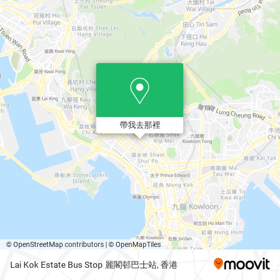 Lai Kok Estate Bus Stop 麗閣邨巴士站地圖