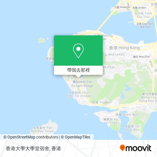 香港大學大學堂宿舍地圖