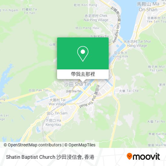 Shatin Baptist Church 沙田浸信會地圖