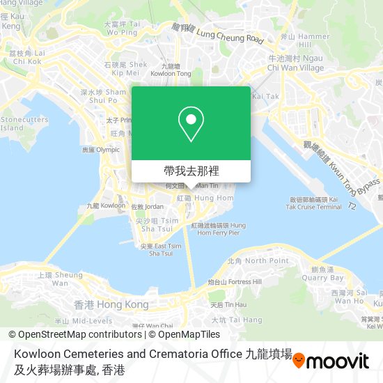 Kowloon Cemeteries and Crematoria Office 九龍墳場及火葬場辦事處地圖