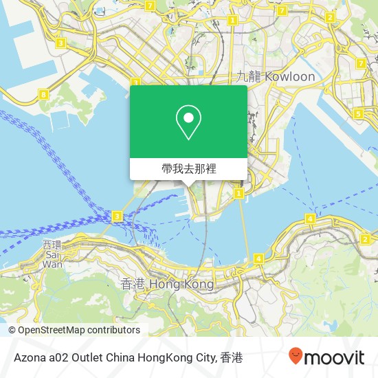 Azona a02 Outlet China HongKong City地圖