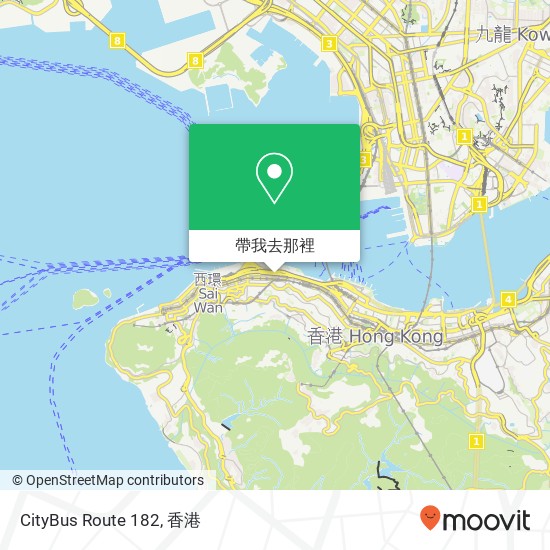 CityBus Route 182地圖