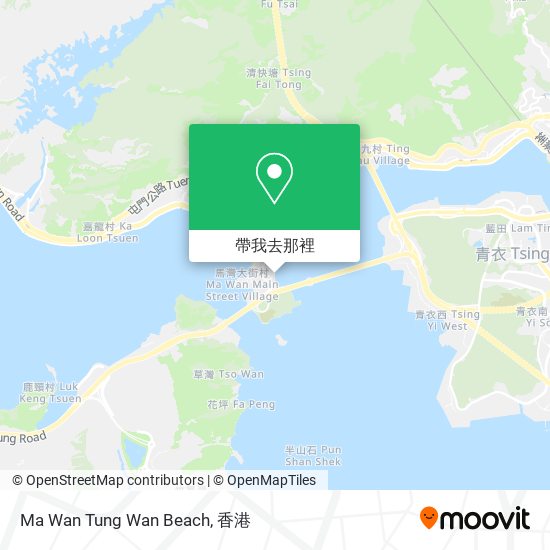 Ma Wan Tung Wan Beach地圖