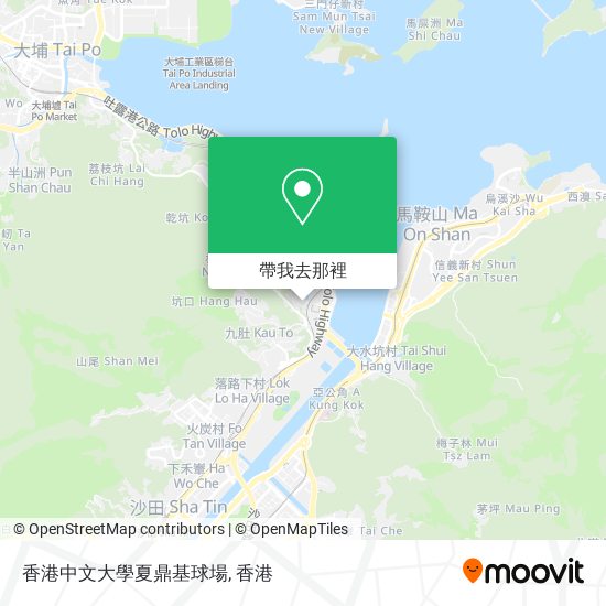 香港中文大學夏鼎基球場地圖