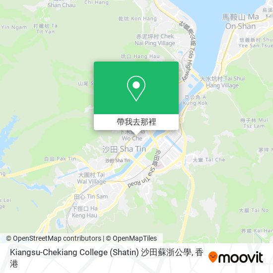 Kiangsu-Chekiang College (Shatin) 沙田蘇浙公學地圖