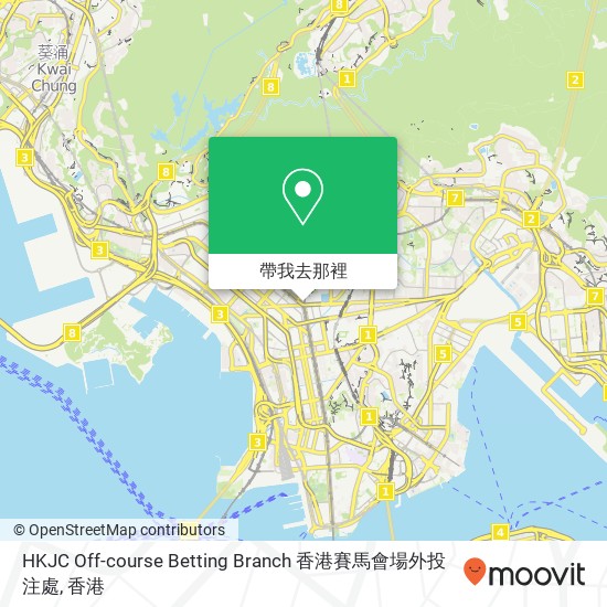 HKJC Off-course Betting Branch 香港賽馬會場外投注處地圖