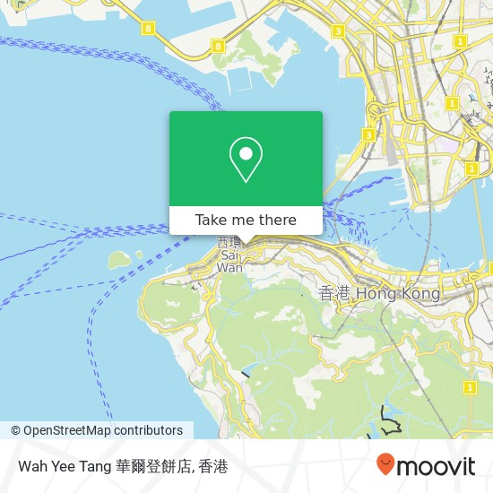 Wah Yee Tang 華爾登餅店地圖
