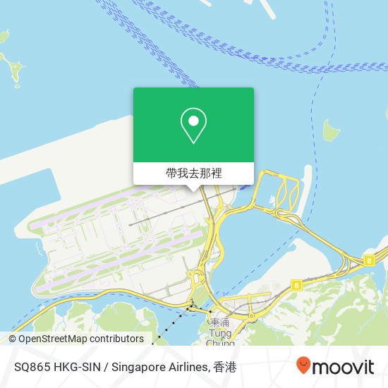 SQ865 HKG-SIN / Singapore Airlines地圖