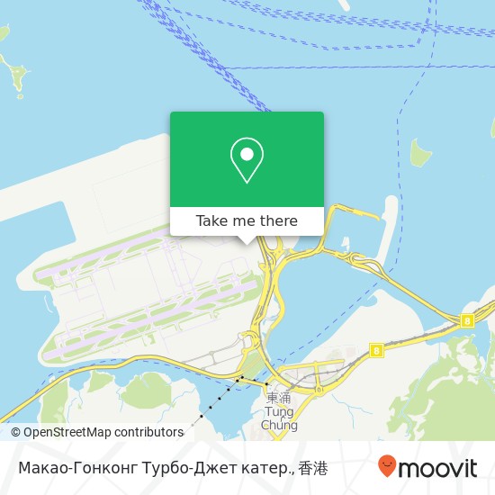 Макао-Гонконг Турбо-Джет катер.地圖