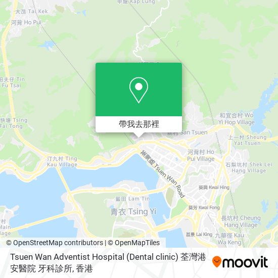 Tsuen Wan Adventist Hospital (Dental clinic) 荃灣港安醫院 牙科診所地圖