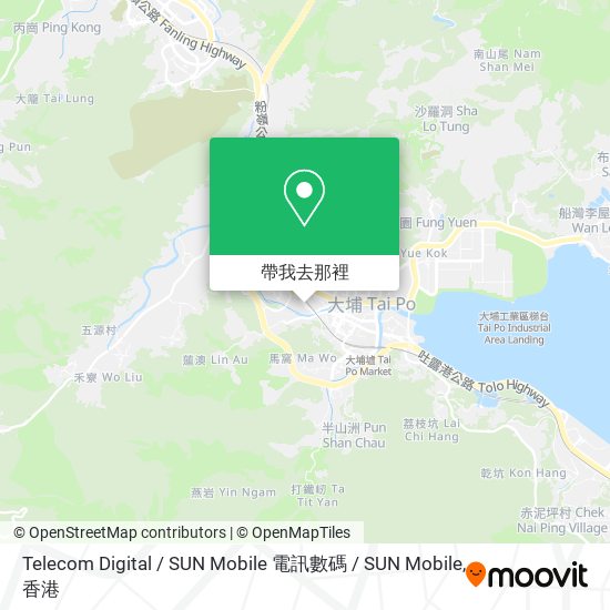 Telecom Digital / SUN Mobile 電訊數碼 / SUN Mobile地圖