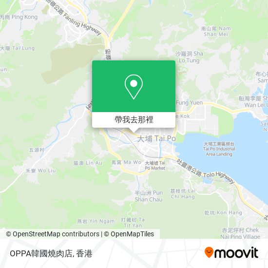 OPPA韓國燒肉店地圖