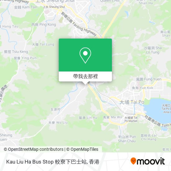 Kau Liu Ha Bus Stop 較寮下巴士站地圖