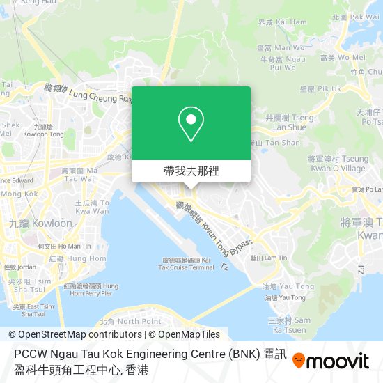 PCCW Ngau Tau Kok Engineering Centre (BNK) 電訊盈科牛頭角工程中心地圖