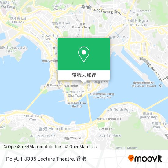 PolyU HJ305 Lecture Theatre地圖