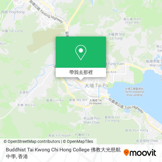 Buddhist Tai Kwong Chi Hong College 佛教大光慈航中學地圖