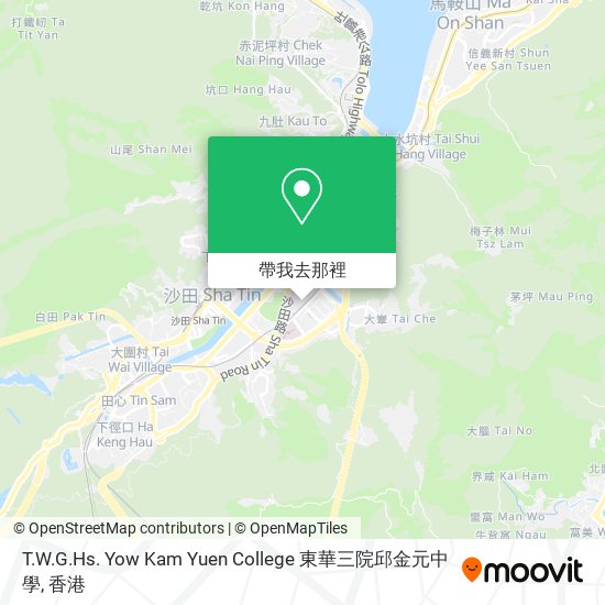 T.W.G.Hs. Yow Kam Yuen College 東華三院邱金元中學地圖