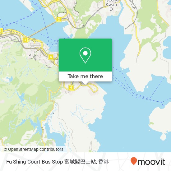 Fu Shing Court Bus Stop 富城閣巴士站地圖