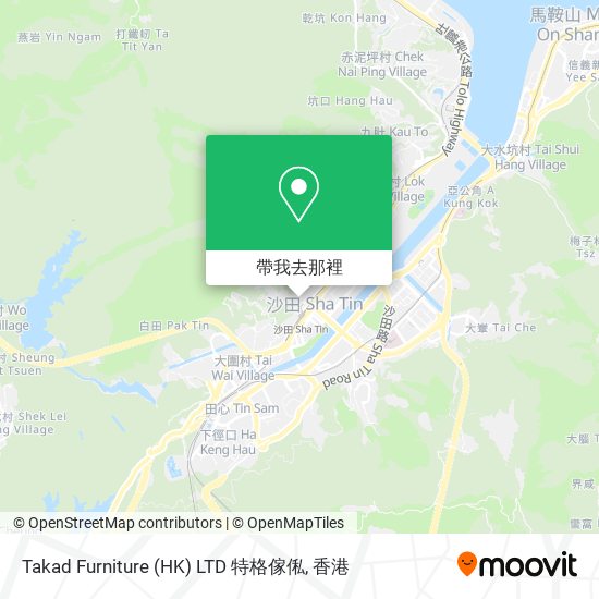Takad Furniture (HK) LTD 特格傢俬地圖