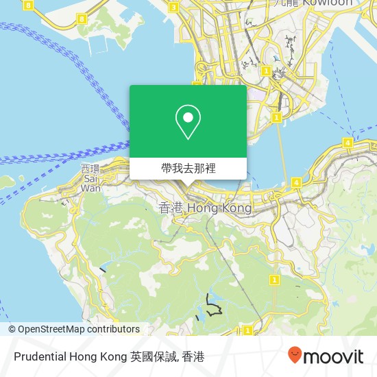 Prudential Hong Kong 英國保誠地圖